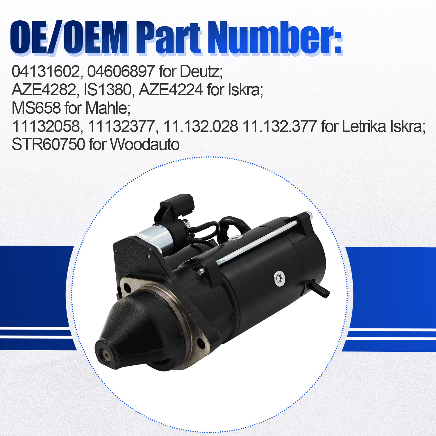 Starter Compatible with Deutz KHD TCD 2.9 TCD29 TD 2.9 TD 3.6 TCD 3.6 TCD36