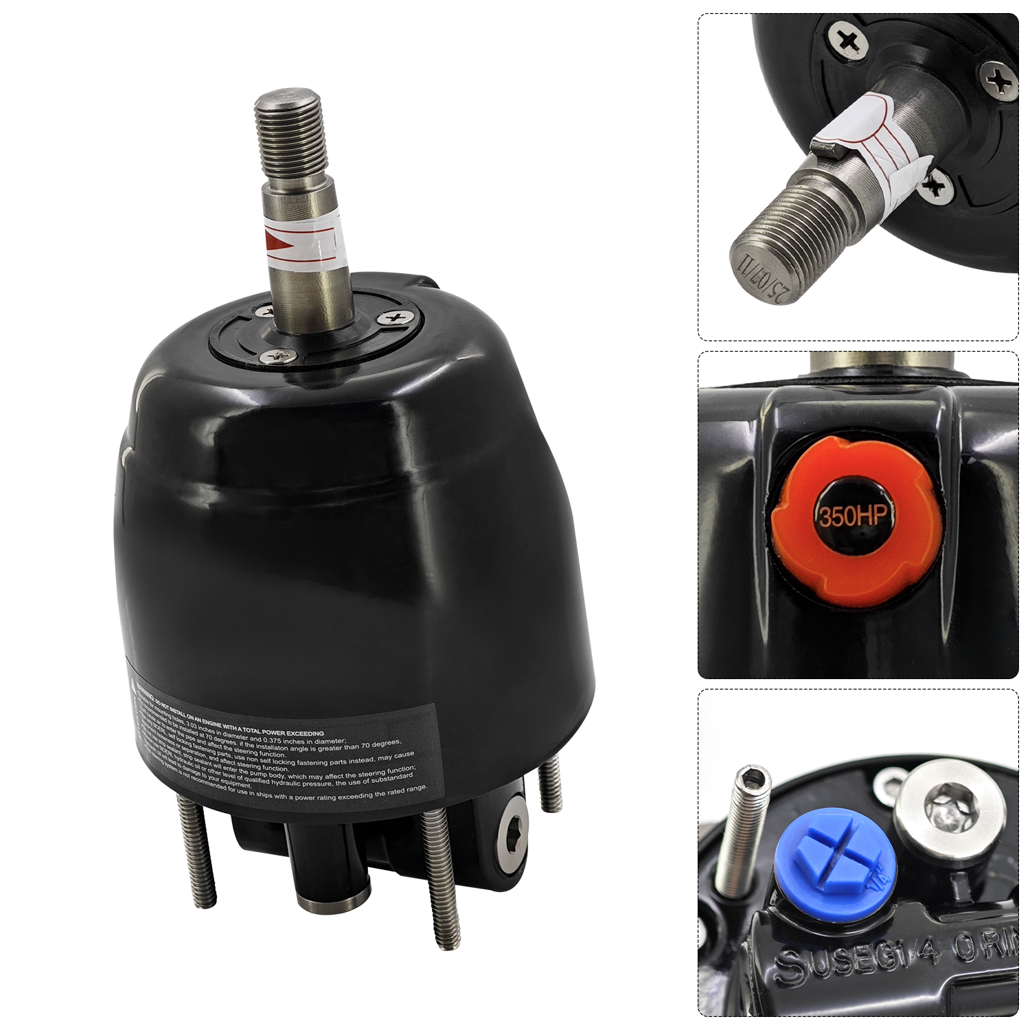 1.7 cu Hydraulic Marine Helm Pump for Seastar 350HP Helm 1.7 FM ORB Hydraulic Helm 1.7 Front Mount
