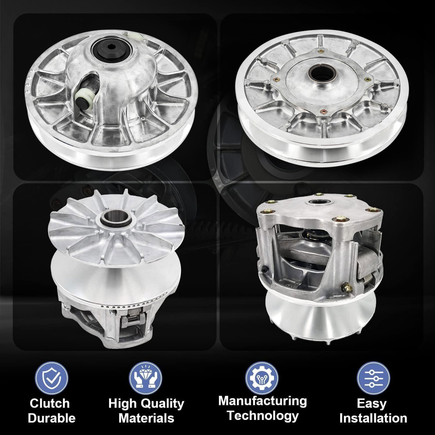 Primary Secondary Clutch Driven Clutch Assembly fit for 2016-2021 Polaris RZR XP 1000/RZR XP 4 1000, 2020-2021 General XP 1000/XP 4 1000,1323298 3235785 3236022 3236042