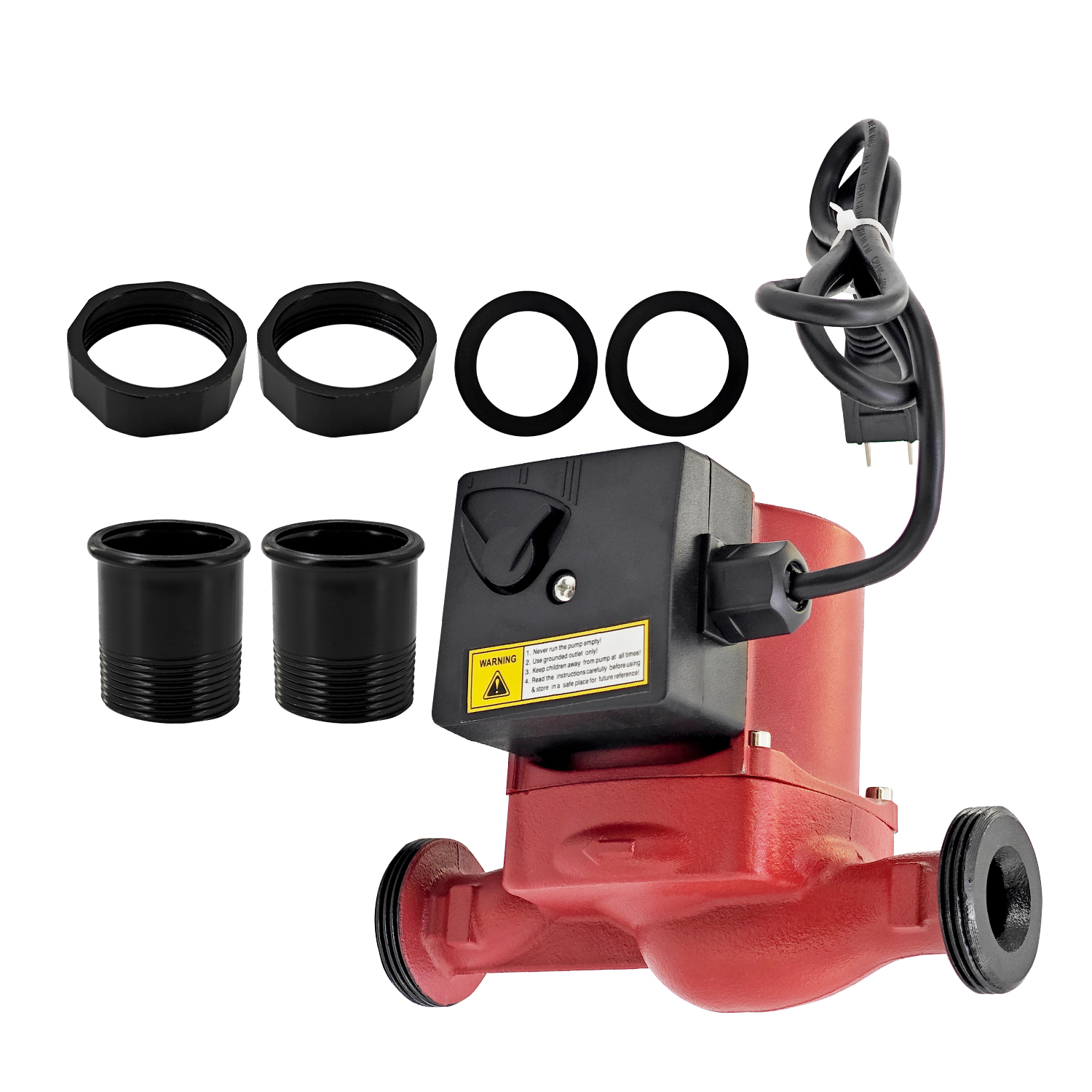 115V Circulator Pump Replacement fit for Grundfos UP15-29SU – for Radiant, Hydronic, Fan Coil, and Solar Heating Systems, 1-1/2" to 1-1/4" Union