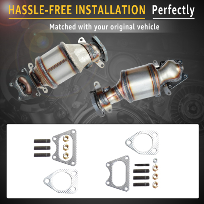 Front & Rear Catalytic Converter fit for Acura 2003-2008 Honda 2003-2010,Captiva Sport 2007/Saturn Vue: 2004-2007 (Non-CARB Compliant)