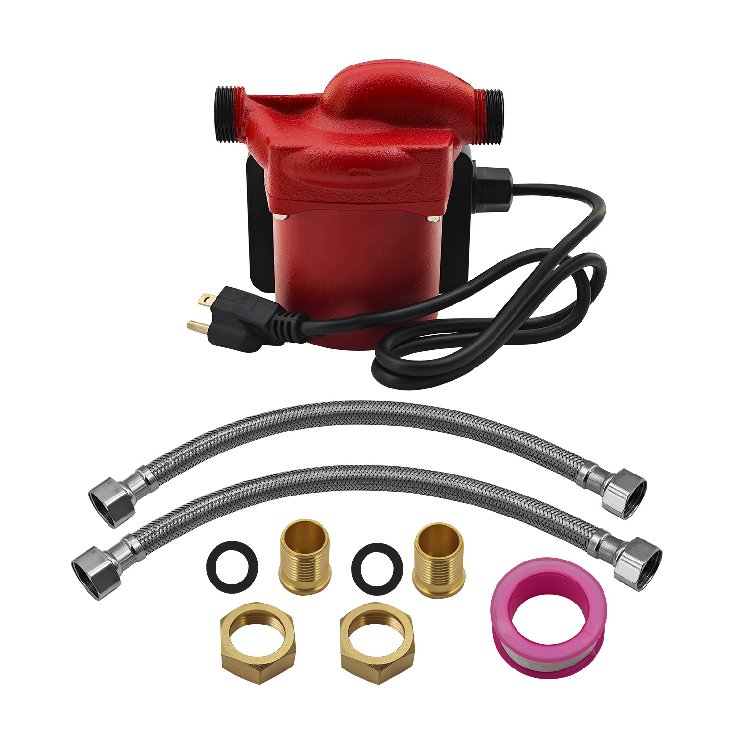 115V 1/25HP Hot Water Recirculating Pump Fit for Grundfos for House Heating System, 3/4" to 1/2" Union