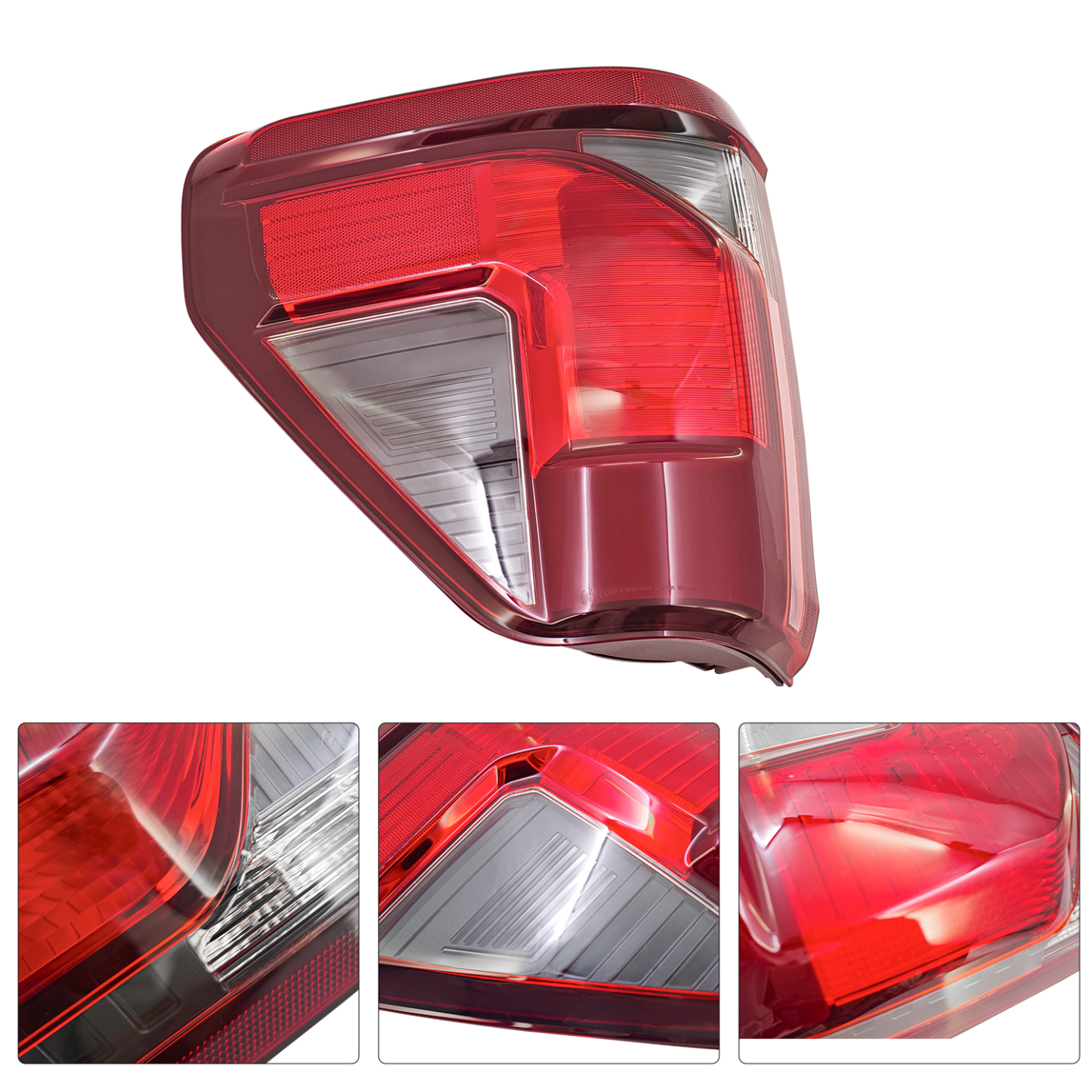 7+3 Pin Halogen Tail Light Assembly with LED Reverse Lamp w/Blind Spot (No Module) for Ford F150 2024-2025, Left Driver Side 
