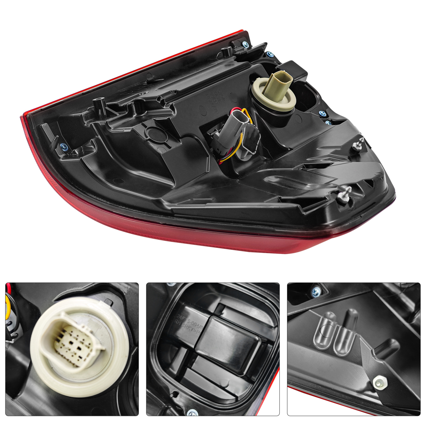 7+3 Pin Halogen Tail Light Assembly with LED Reverse Lamp w/Blind Spot (w/o Module) for Ford F150 2024-2025, Right Passenger Side