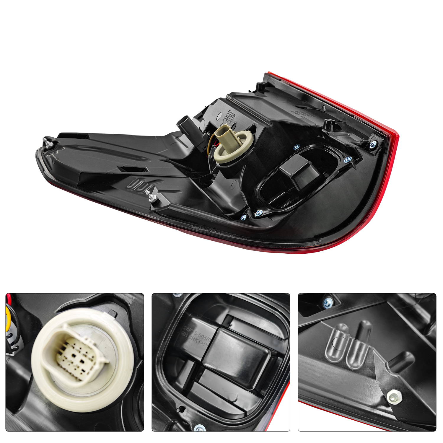 7+3 Pin Halogen Tail Light Assembly with LED Reverse Lamp w/Blind Spot (w/o Module) for Ford F150 2024-2025, Right Passenger Side