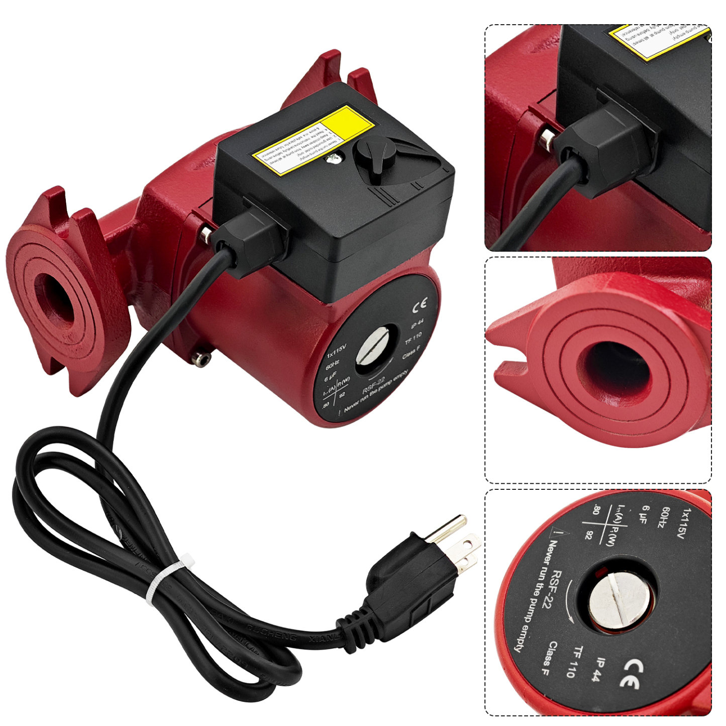 Water Circulator Pump Boiler Pump for Bell & Gossett NBF-22 115V 1/25 HP 1" Union