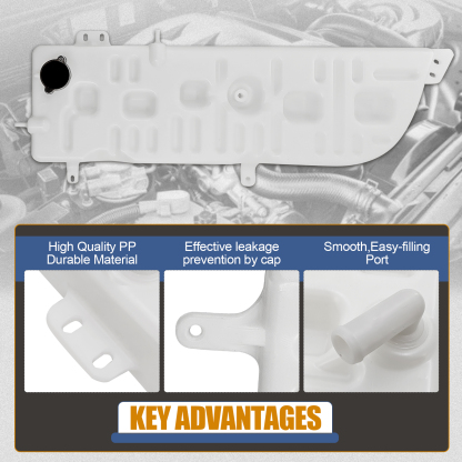 Radiator Overflow Coolant Reservoir Tank with Cap for Ford Truck F650 F750 2000-2003