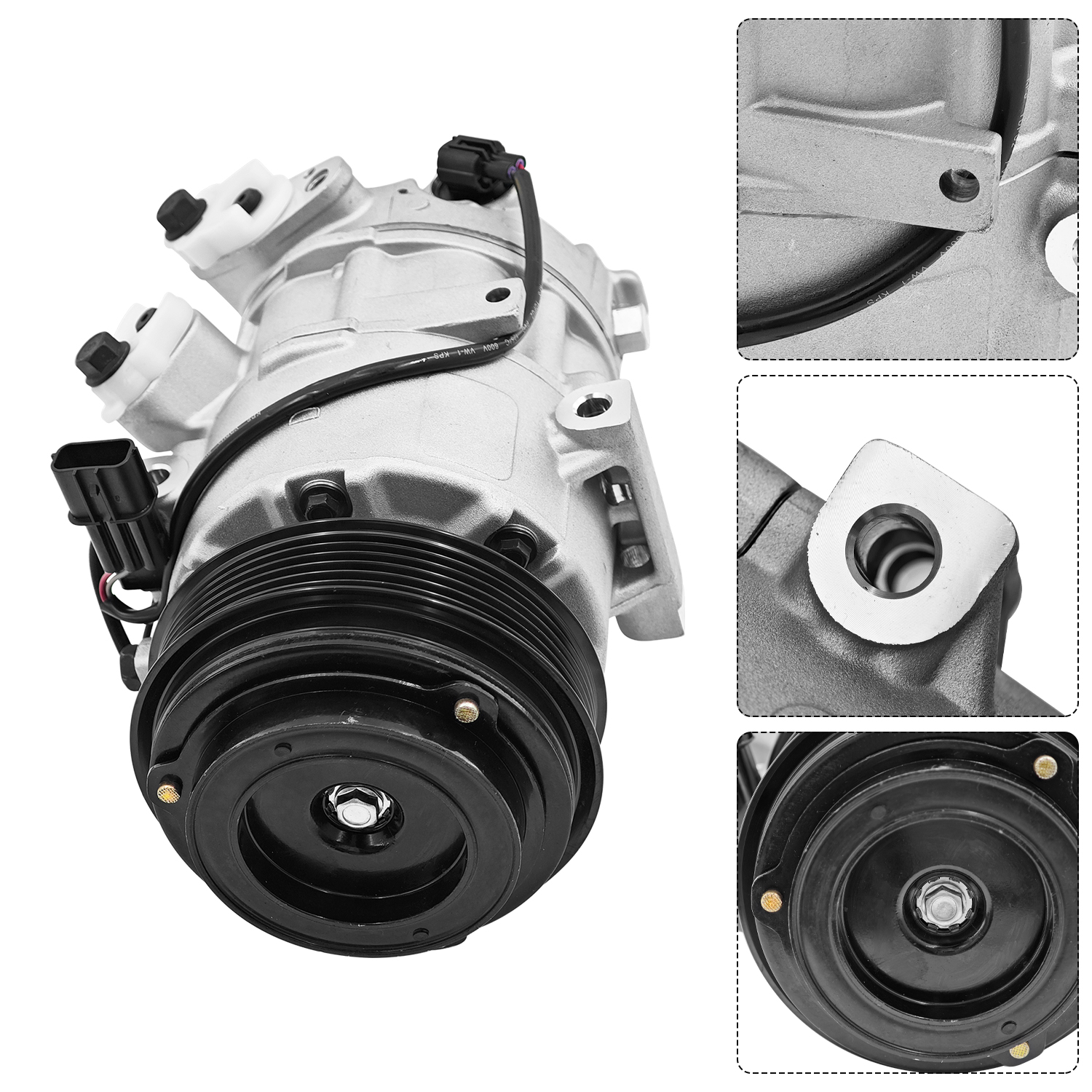 6 Slots AC Compressor w/Clutch for Hyundai Tucson 2018-2022 with 2016+ KIA Sportage