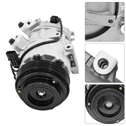 6 Slots AC Compressor w/Clutch for Hyundai Tucson 2018-2022 with 2016+ KIA Sportage
