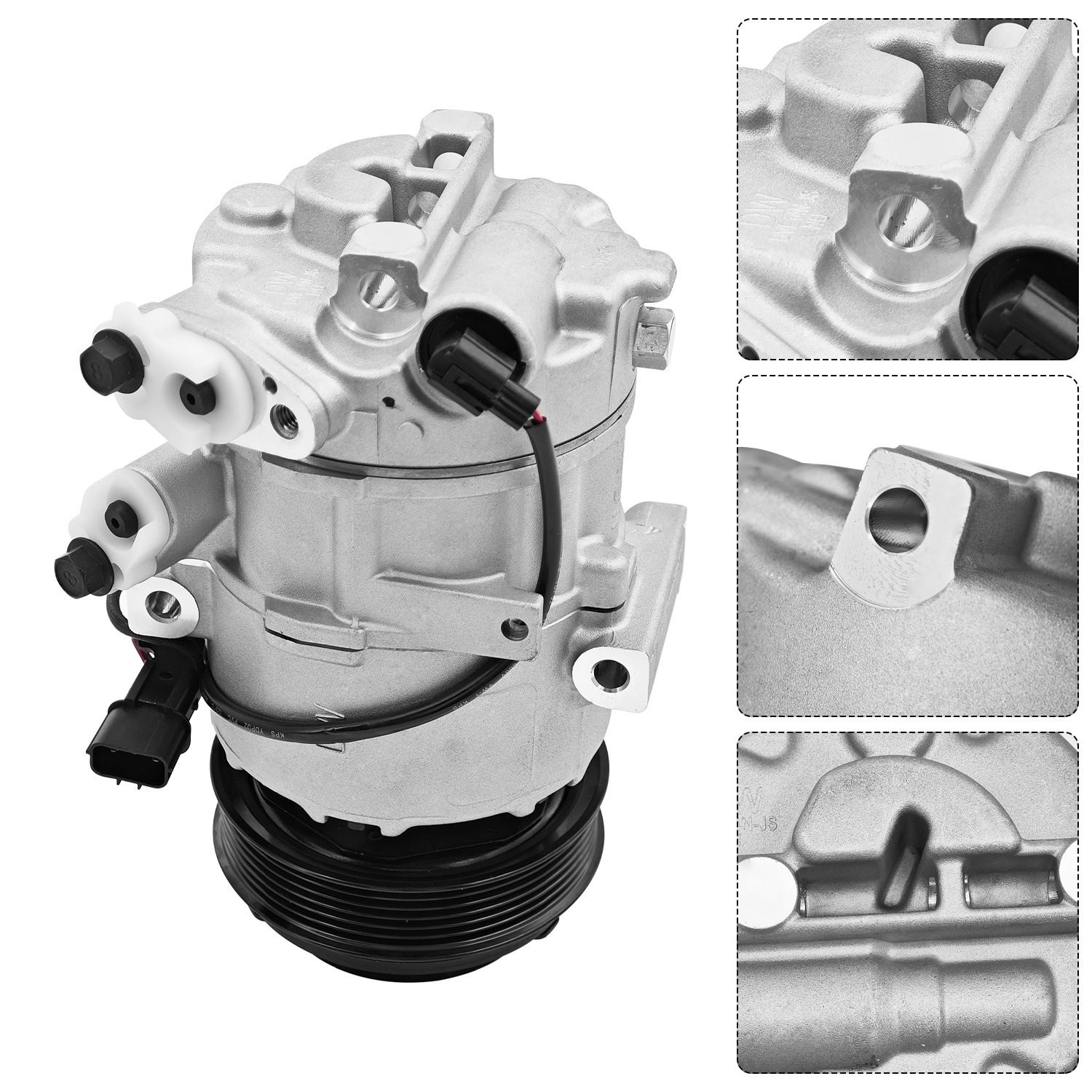 6 Slots AC Compressor w/Clutch for Hyundai Tucson 2018-2022 with 2016+ KIA Sportage
