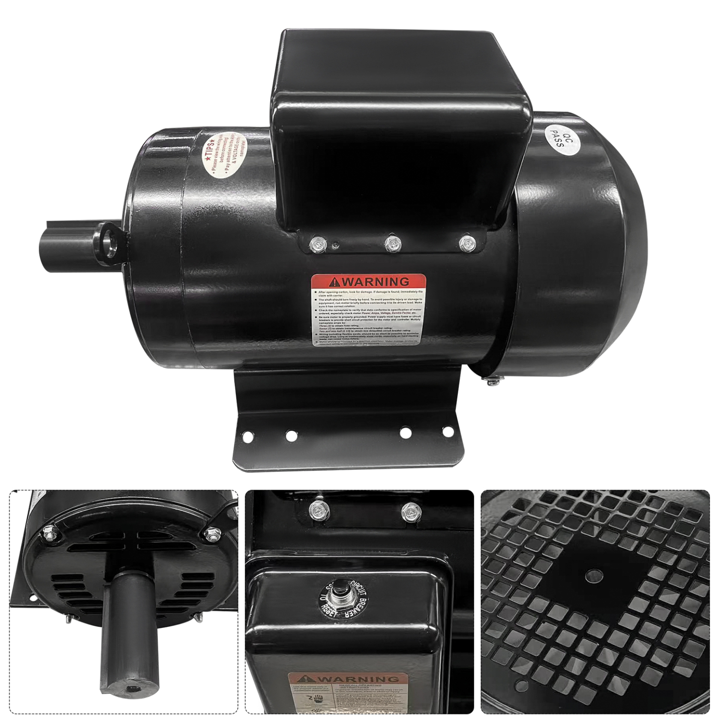 Air Compressor Motor 7.5HP 230V fit for Ingersoll Rand Single Phase 3450 RPM 213T Frame