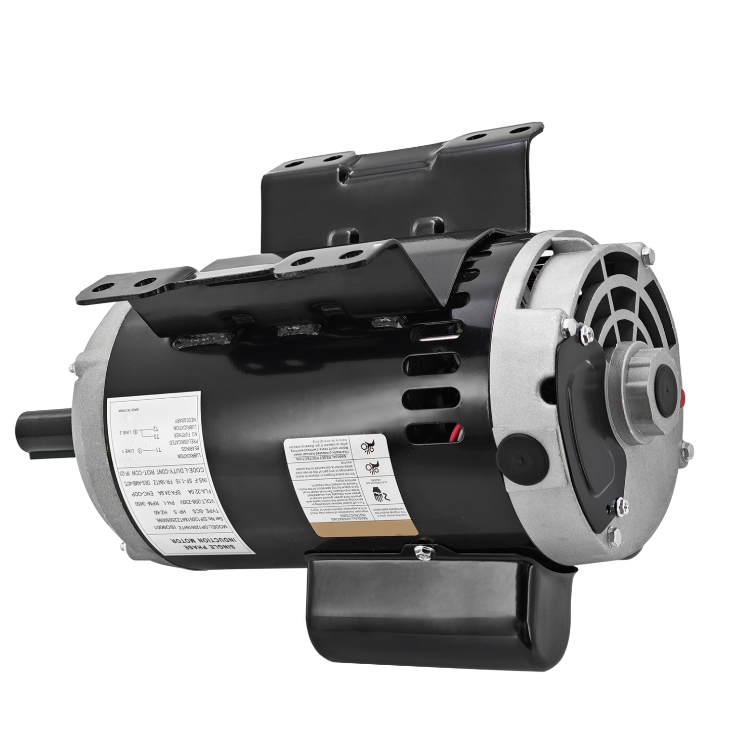Air Compressor Motor 5HP fit for Ingersoll Rand Single Phase 230V 3450 RPM 184T Frame