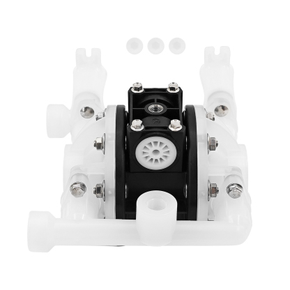 PD05P-ARS-PTT-B Polypropylene PTFE Multiport Double Diaphragm Pump, 14 gpm, 100 psi,Air Operated 150F