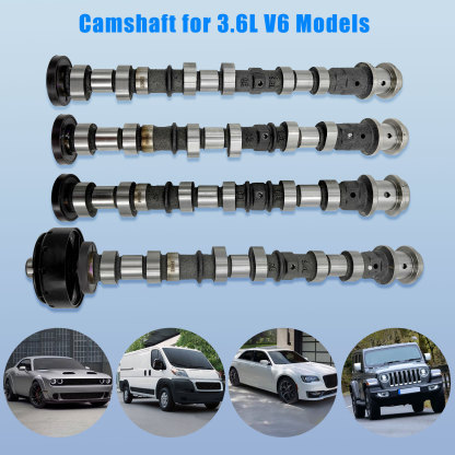 Engine Camshaft Set Exhaust Intake fit for Jeep Wrangler Dodge Durango Challenger Journey Avenger RAM ProMaster 1500/2500/3500 Chrysler 2011-2022, for 3.6L V6