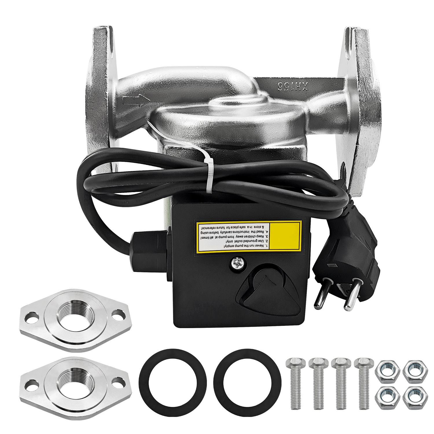 Stainless Steel Cartridge Flanged Circulator Pump 1/25HP 230V 3,250 RPM 14 GPM 0.49A 60HZ