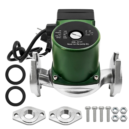 Stainless Steel Cartridge Flanged Circulator Pump 1/25HP 230V 3,250 RPM 14 GPM 0.49A 60HZ