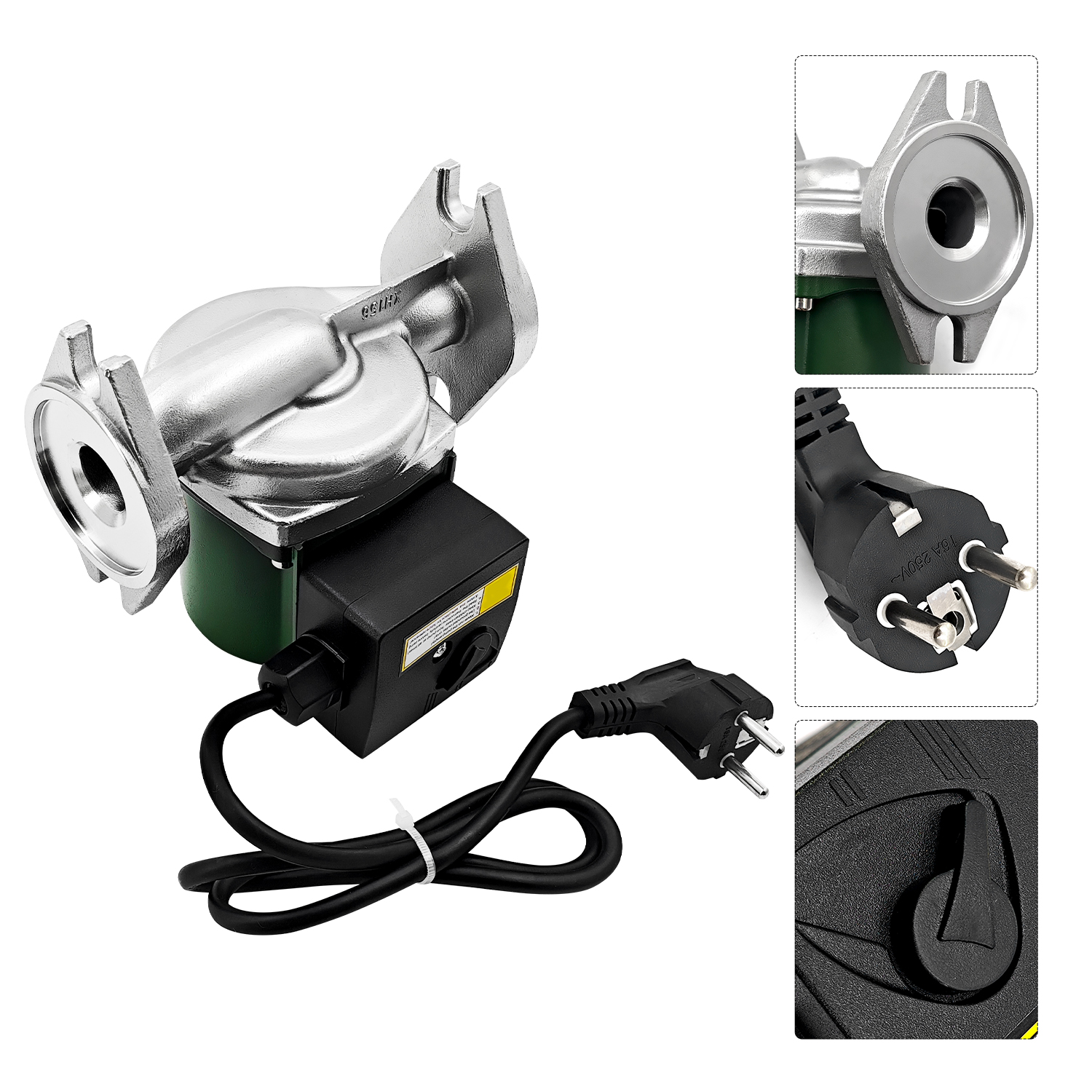 Stainless Steel Cartridge Flanged Circulator Pump 1/25HP 230V 3,250 RPM 14 GPM 0.49A 60HZ