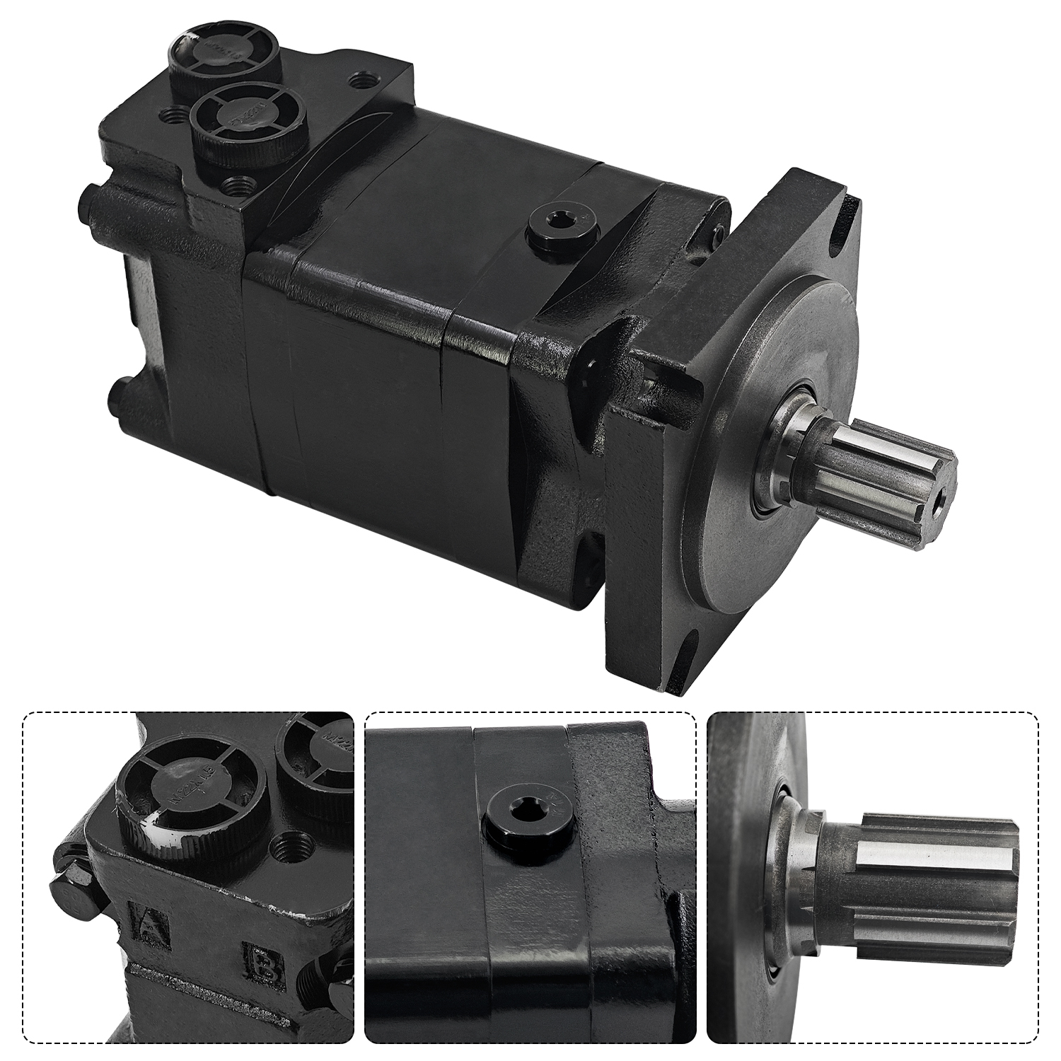 6 Holes Hydraulic Motor for AGT ECSSCT72 Trencher Skid Steer Attachment