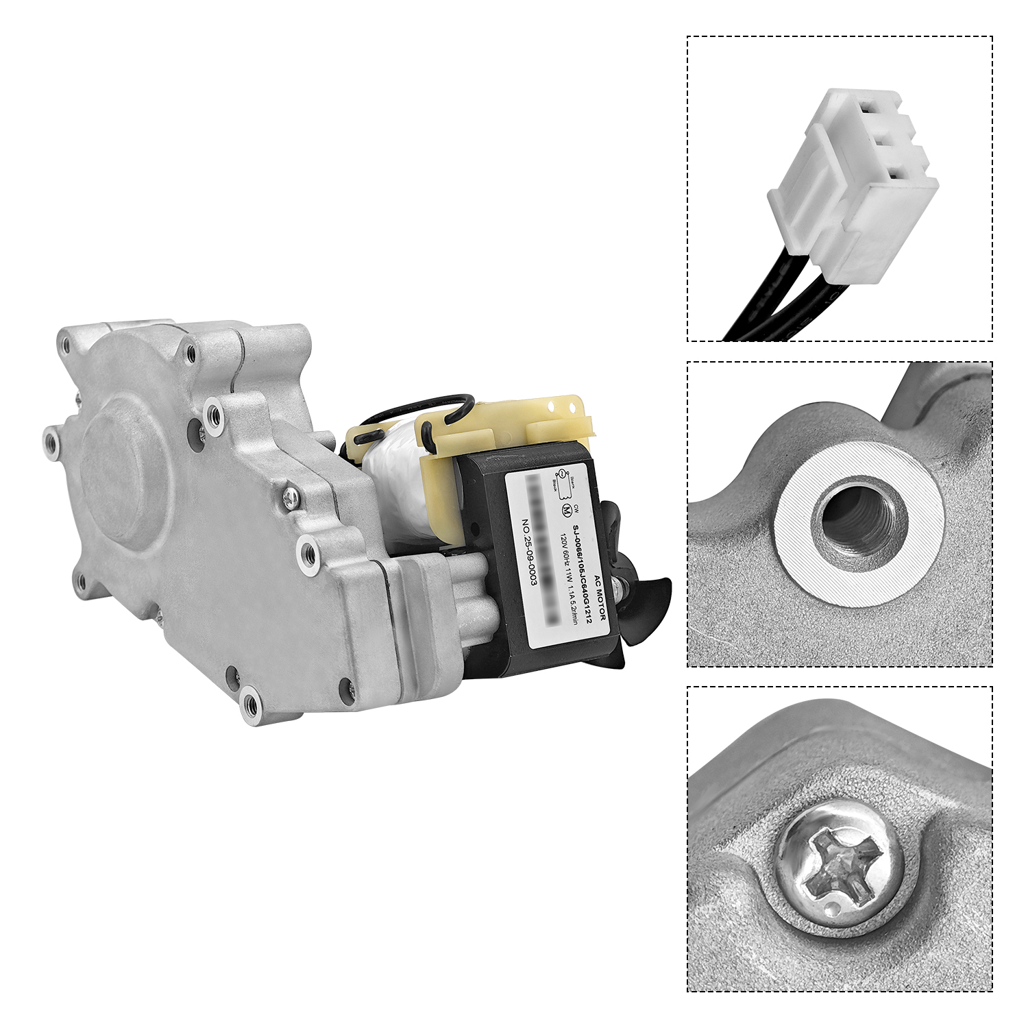 Ice Maker Gear Box Assy AC Motor Condenser Fan Fit for GE Profile Opal 2.0, XPIO13SCSS XPIO23SCSS