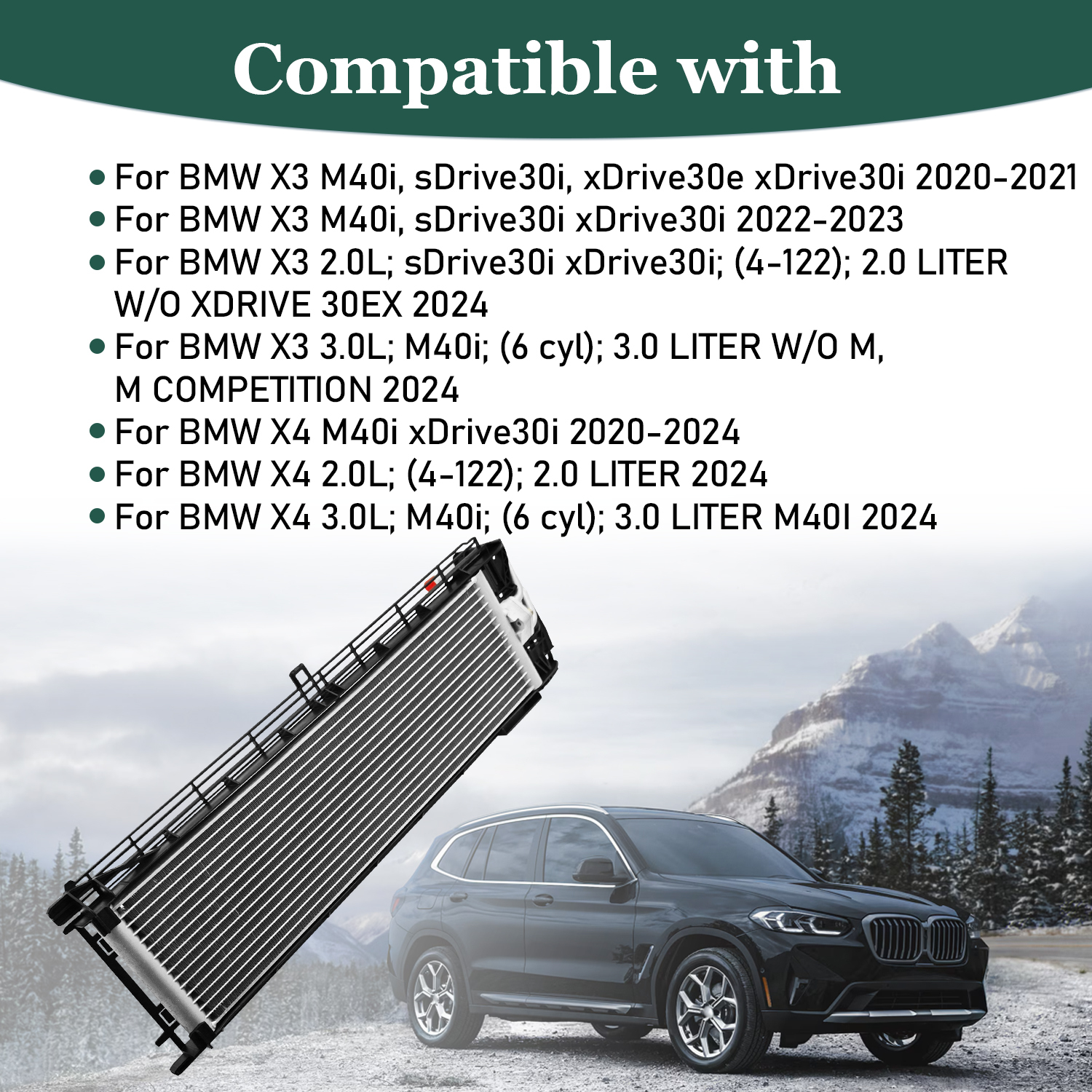 Transmission Oil Cooler for BMW X3 G01 2020-2024 for BMW X4 G02 M40i xDrive 30i M