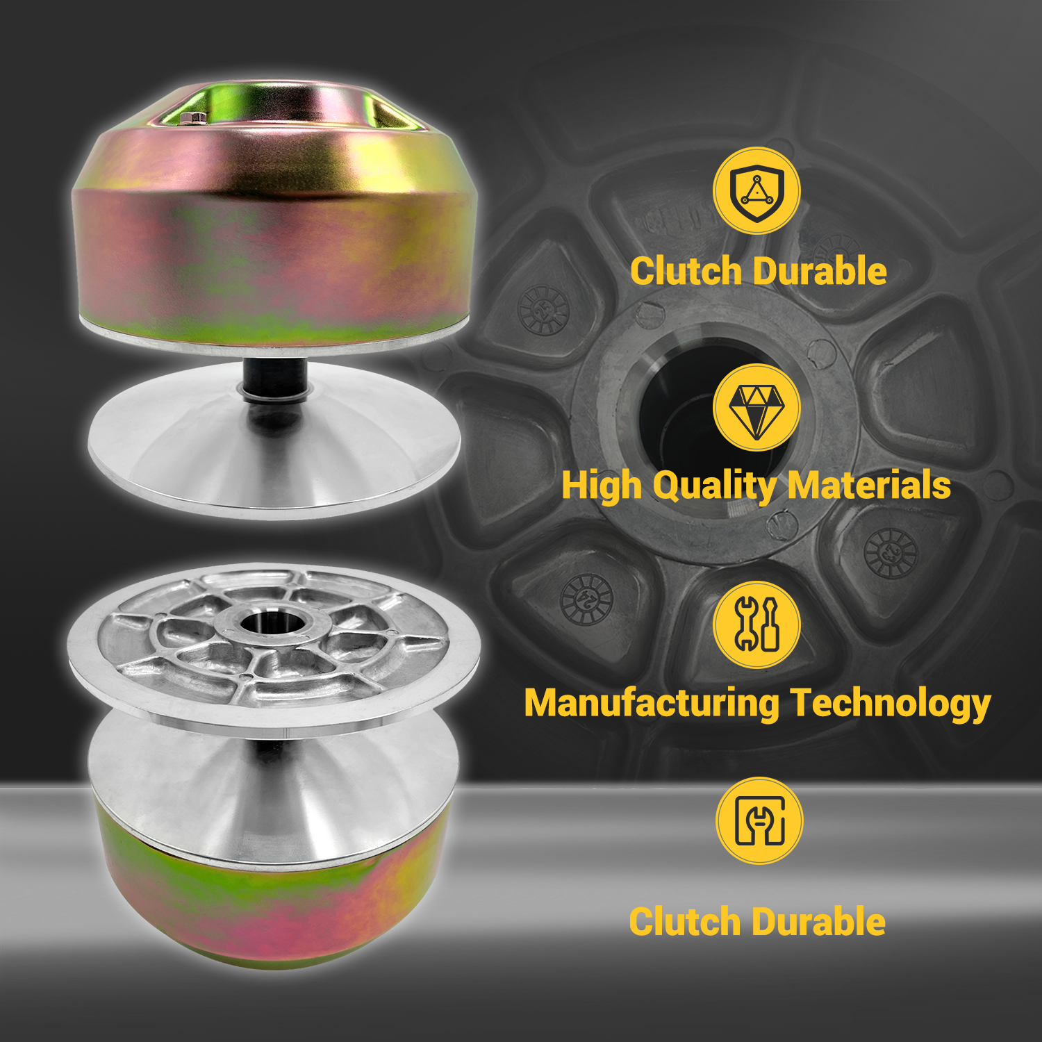 Primary Drive Clutch fit for John Deere 4X2 Gators, Diesel Gator, Trail Gator, Worksite Gator, 1200A Bunker and Field Vehicle