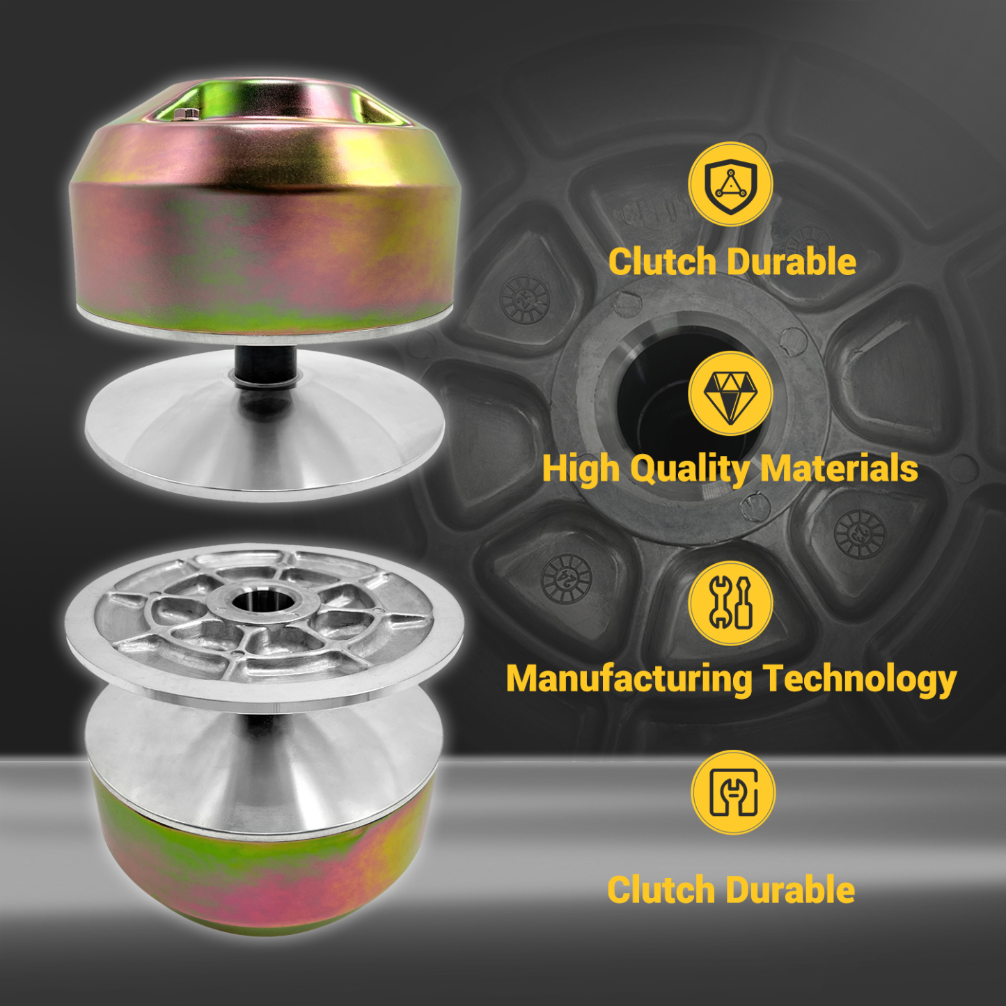 Primary Drive Clutch fit for John Deere 4X2 Gators, Diesel Gator, Trail Gator, Worksite Gator, 1200A Bunker and Field Vehicle