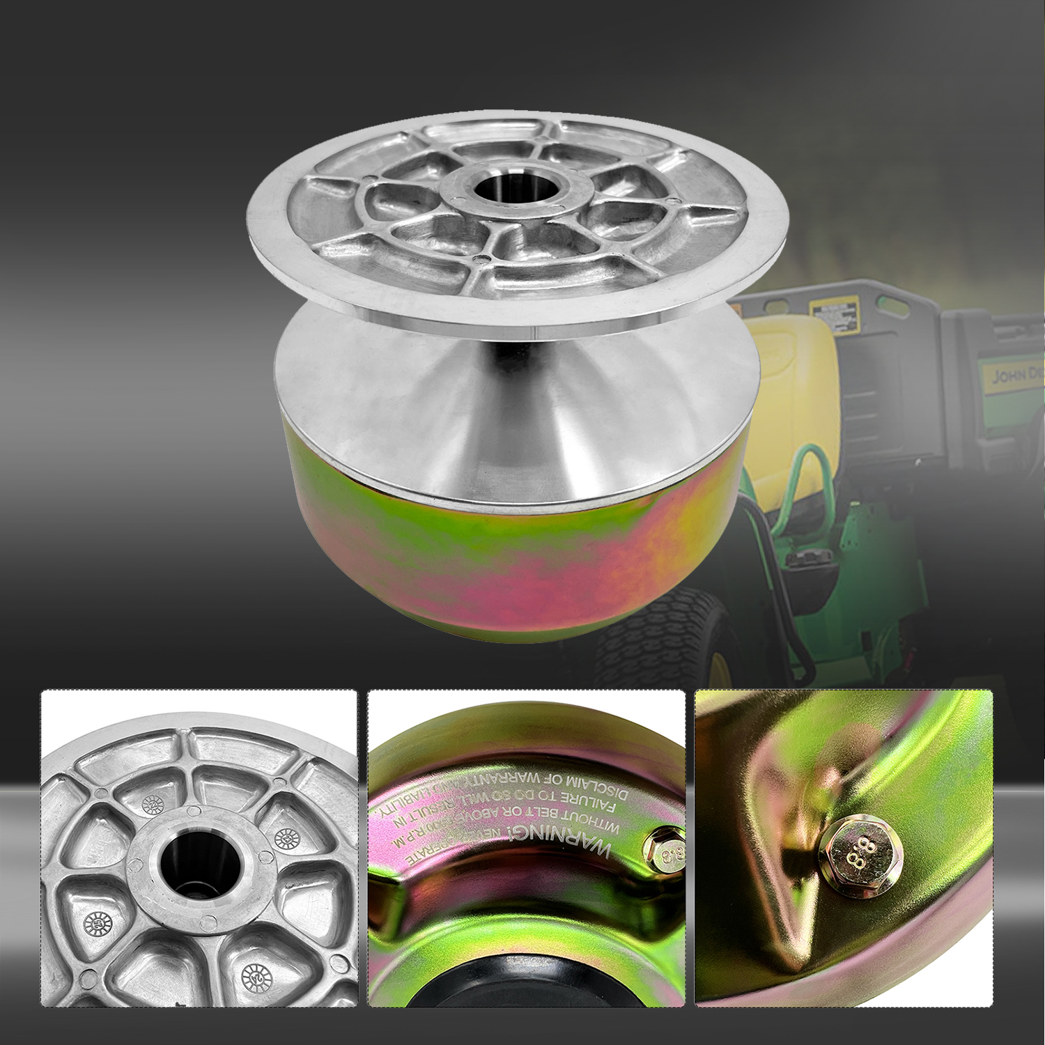 Primary & Secondary Drive Clutch Assembly fit for John Deere 4X2 Gators, Diesel Gator, Trail Gator, Worksite Gator, 1200A Bunker and Field Vehicle