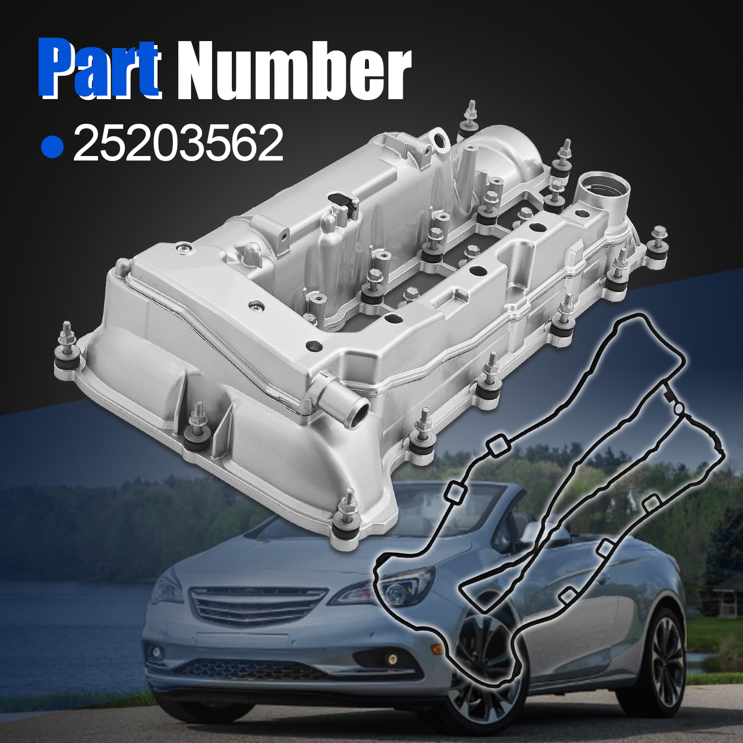Engine Valve Cover Fit for Buick Cascada 1.6L 2016-2019