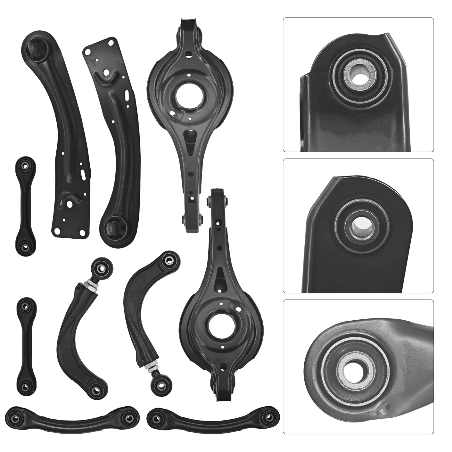 10 PCS Rear Upper and Lower Suspension Kit Control Arms Set Compatible with Ford Escape 2013-2019