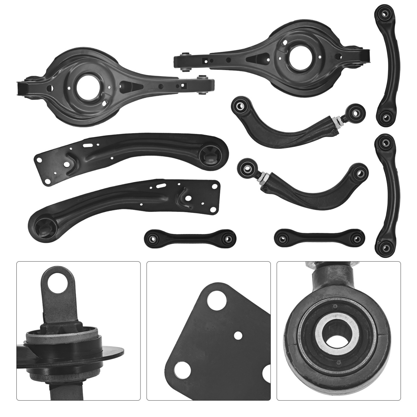 10 PCS Rear Upper and Lower Suspension Kit Control Arms Set Compatible with Ford Escape 2013-2019