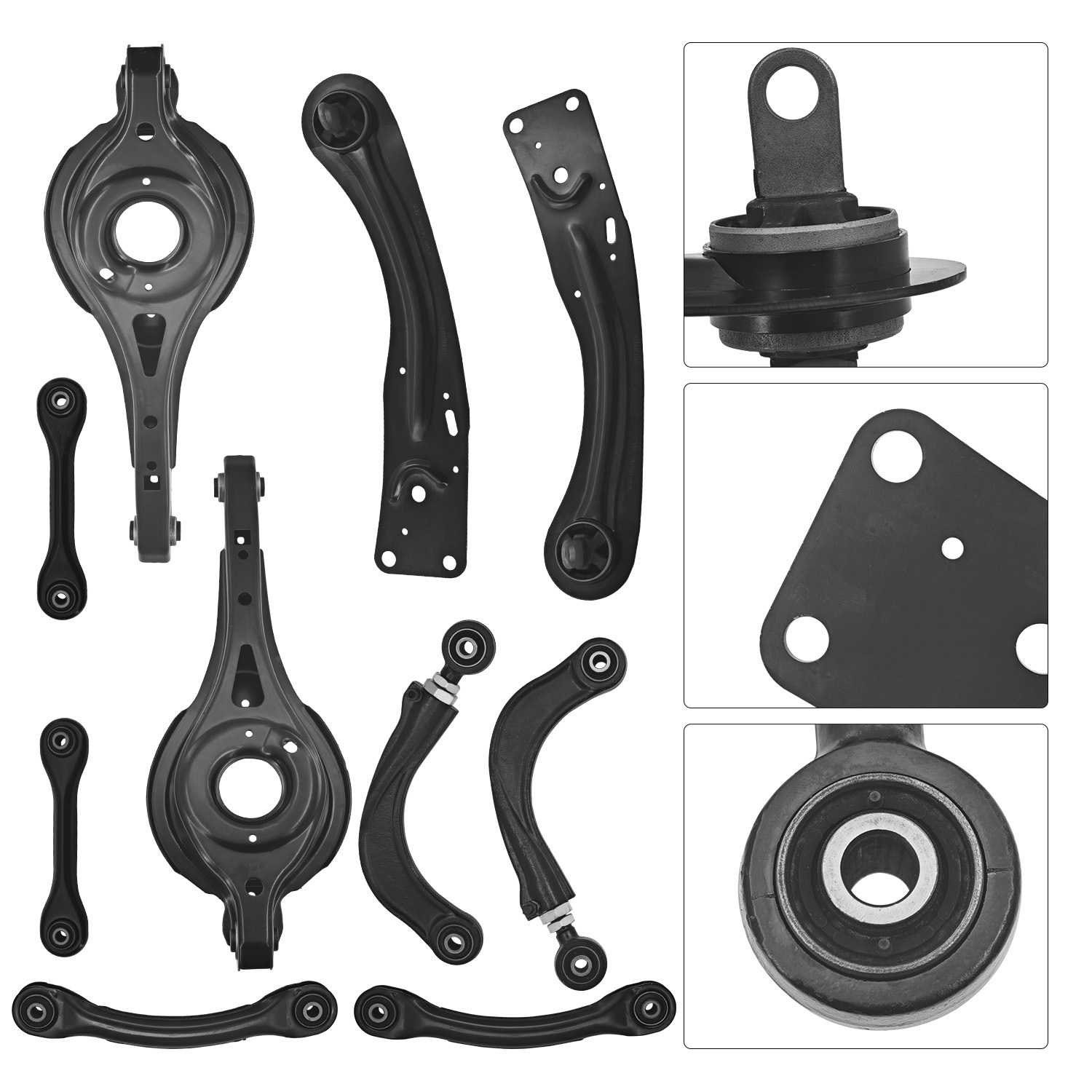 10 PCS Rear Upper and Lower Suspension Kit Control Arms Set Compatible with Ford Escape 2013-2019