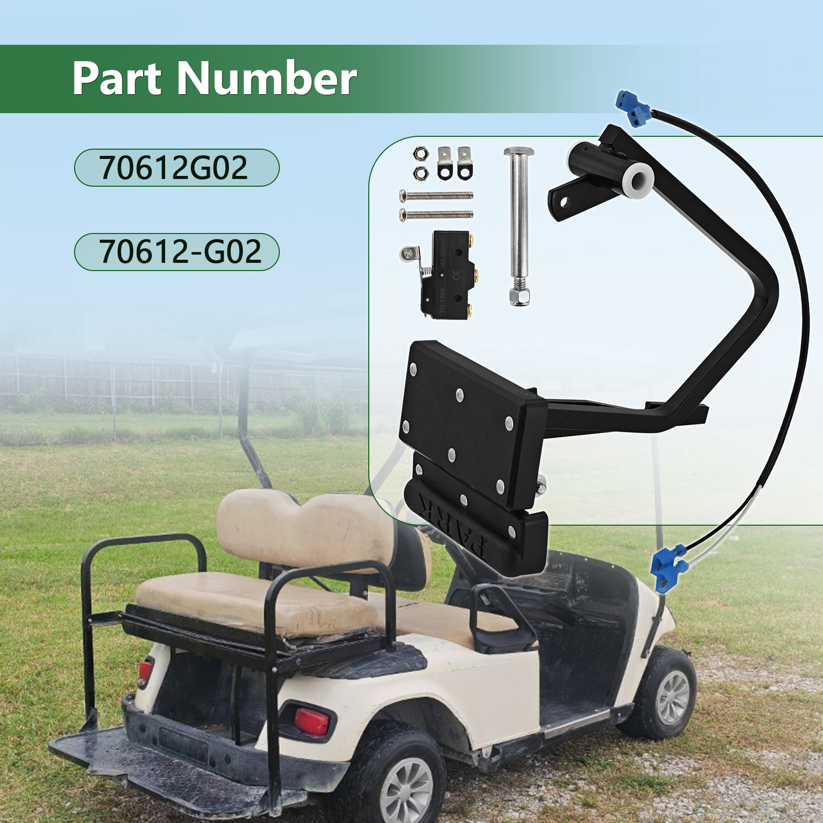 Brake Pedal Assembly Fit for EZGO 2001-current Gas 48V 36V 70612-G02 Golf Cart Car