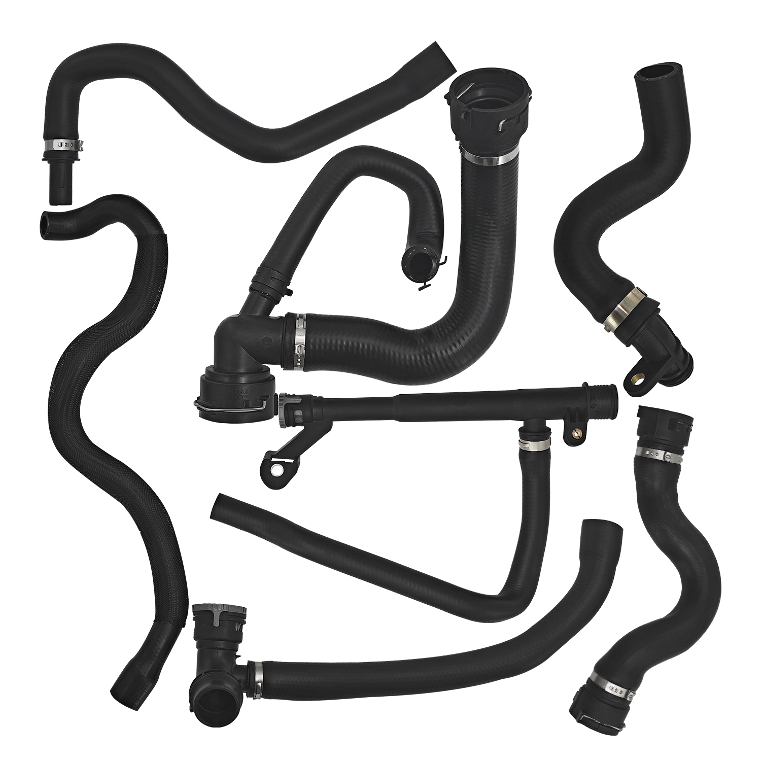 7 Pcs Engine Water Radiator Coolant Hose Set for Volvo S60 S80 V70 XC60 XC60 XC70 2008-2016 3.0L 3.2L L6