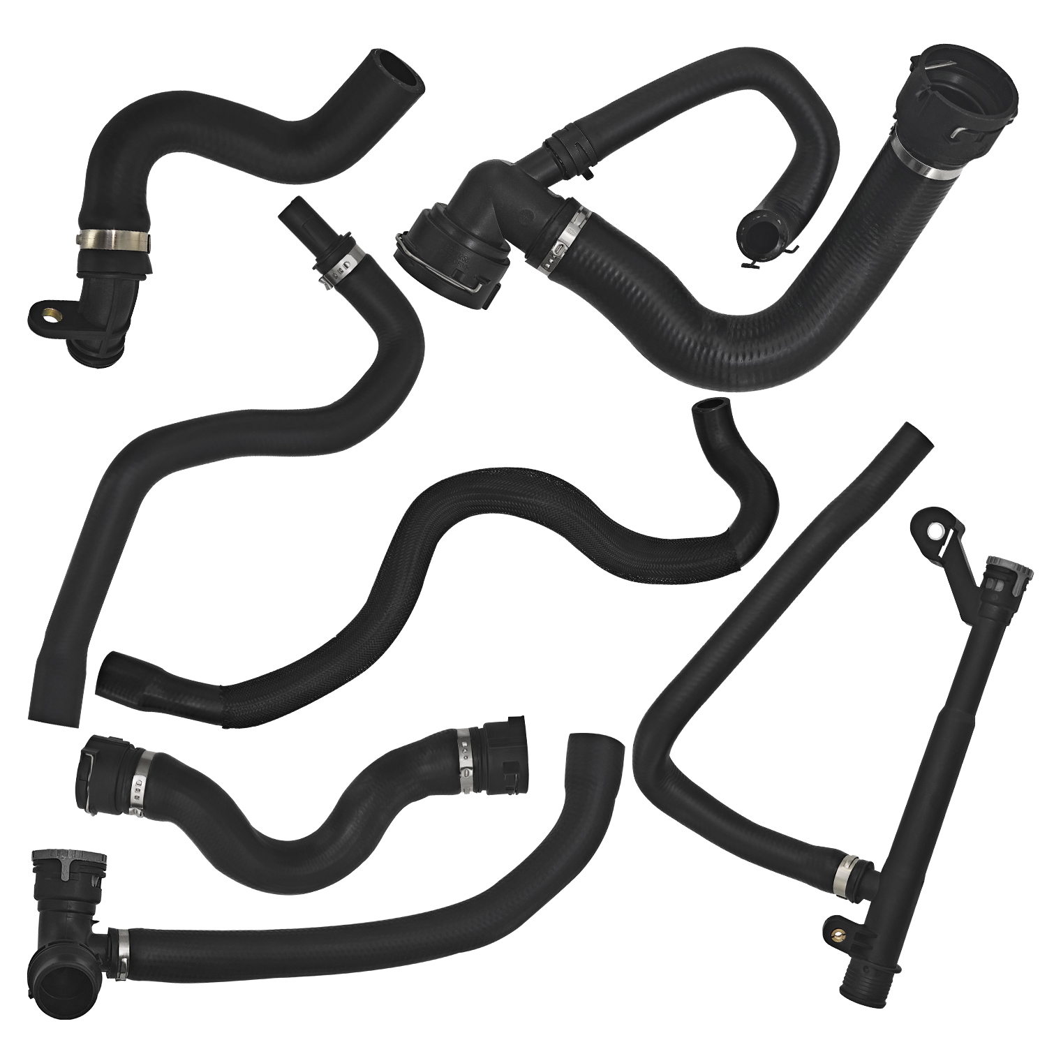 7 Pcs Engine Water Radiator Coolant Hose Set for Volvo S60 S80 V70 XC60 XC60 XC70 2008-2016 3.0L 3.2L L6