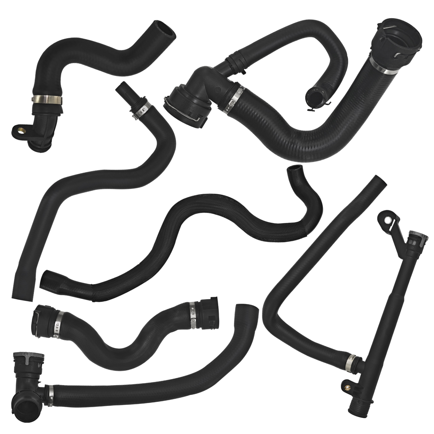7 Pcs Engine Water Radiator Coolant Hose Set for Volvo S60 S80 V70 XC60 XC60 XC70 2008-2016 3.0L 3.2L L6