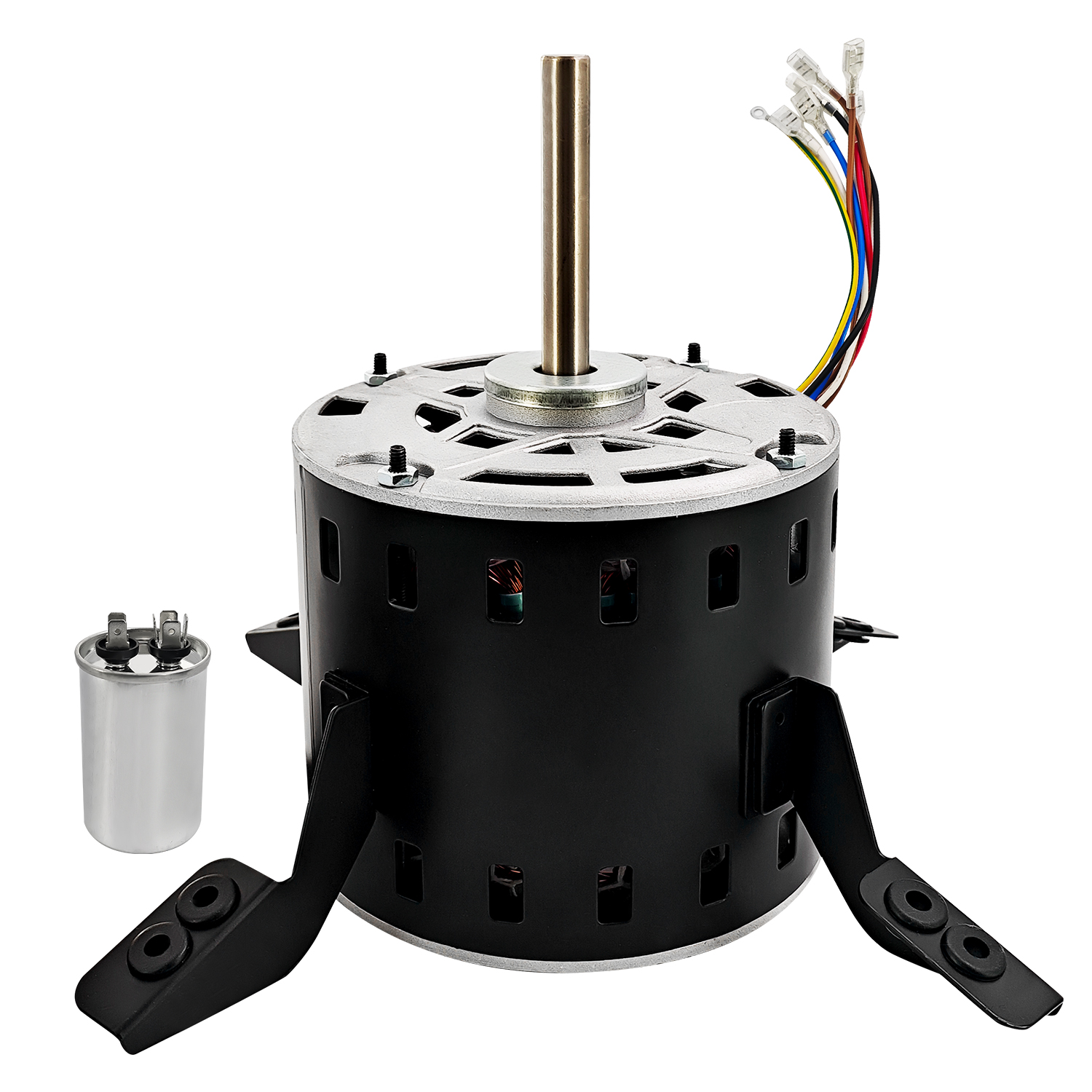 Furnace Blower Fan Motor with Capacitor for Carrier for Bryant for Payne for GE for Genteq Condenser Motor (1/2 HP 115V 1075 RPM 3-Speed 60Hz)