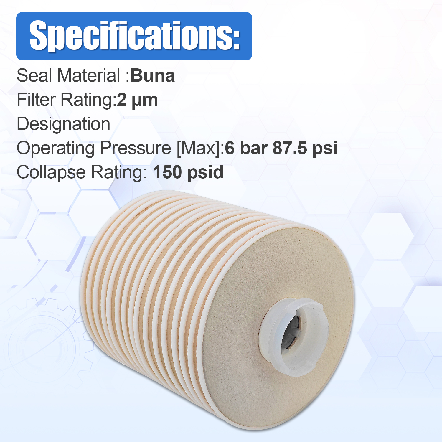 Filter Element Fits for Hydac Filter Systems #1251590