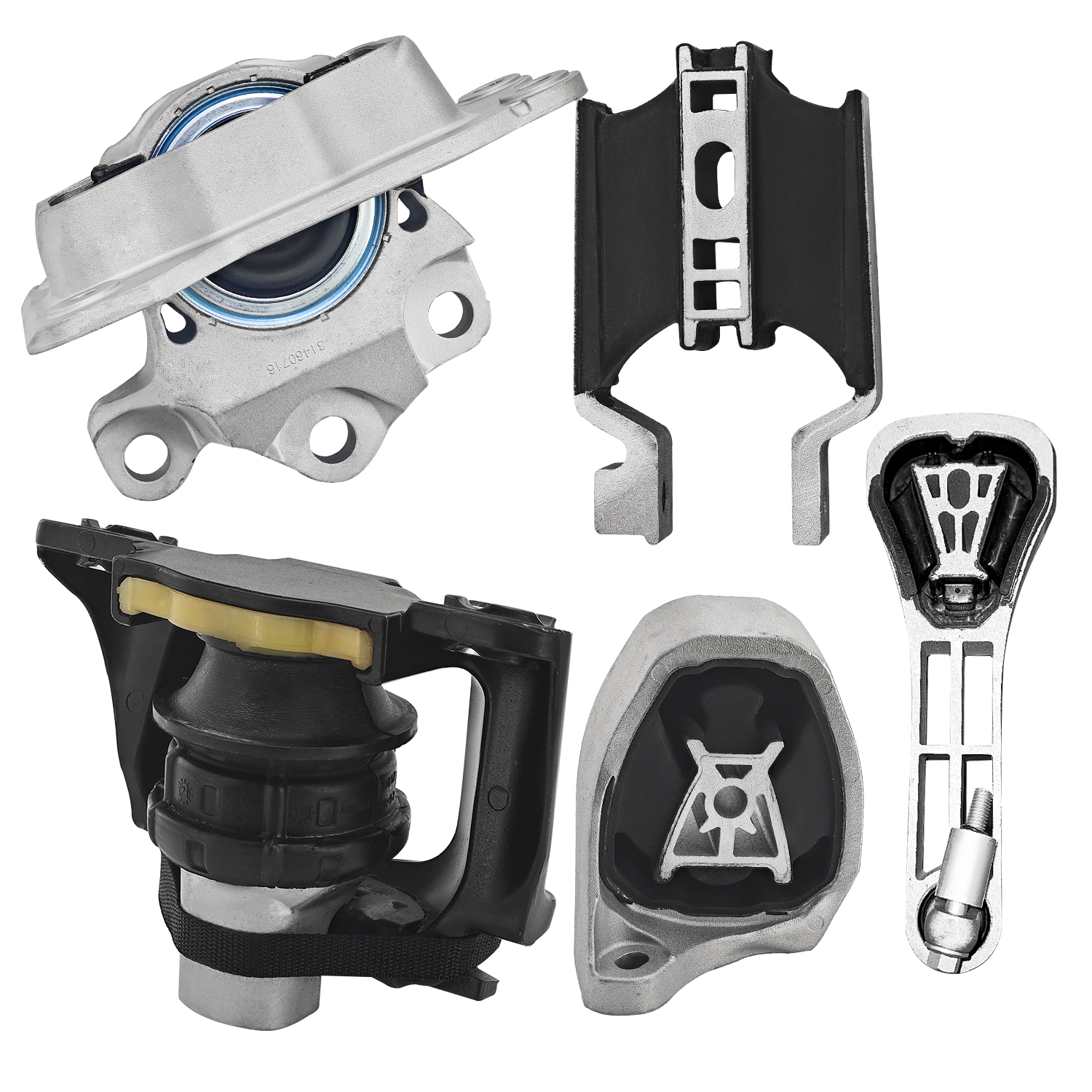 5PCS Engine Mounts & Automatic Transmission Mount Compatible with Volvo V60 V90 S90 XC60 XC90 2018-2021 2.0L