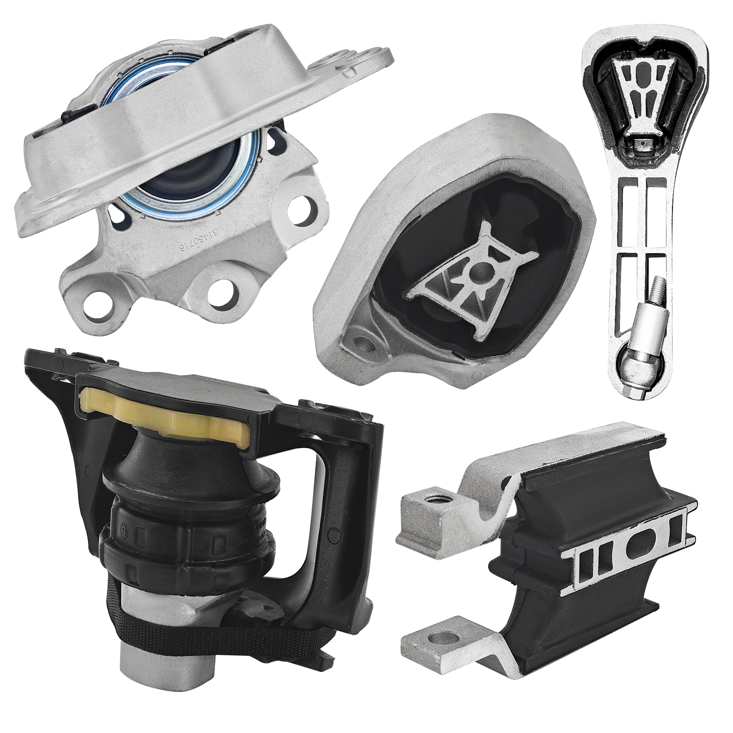 5PCS Engine Mounts & Automatic Transmission Mount Compatible with Volvo V60 V90 S90 XC60 XC90 2018-2021 2.0L