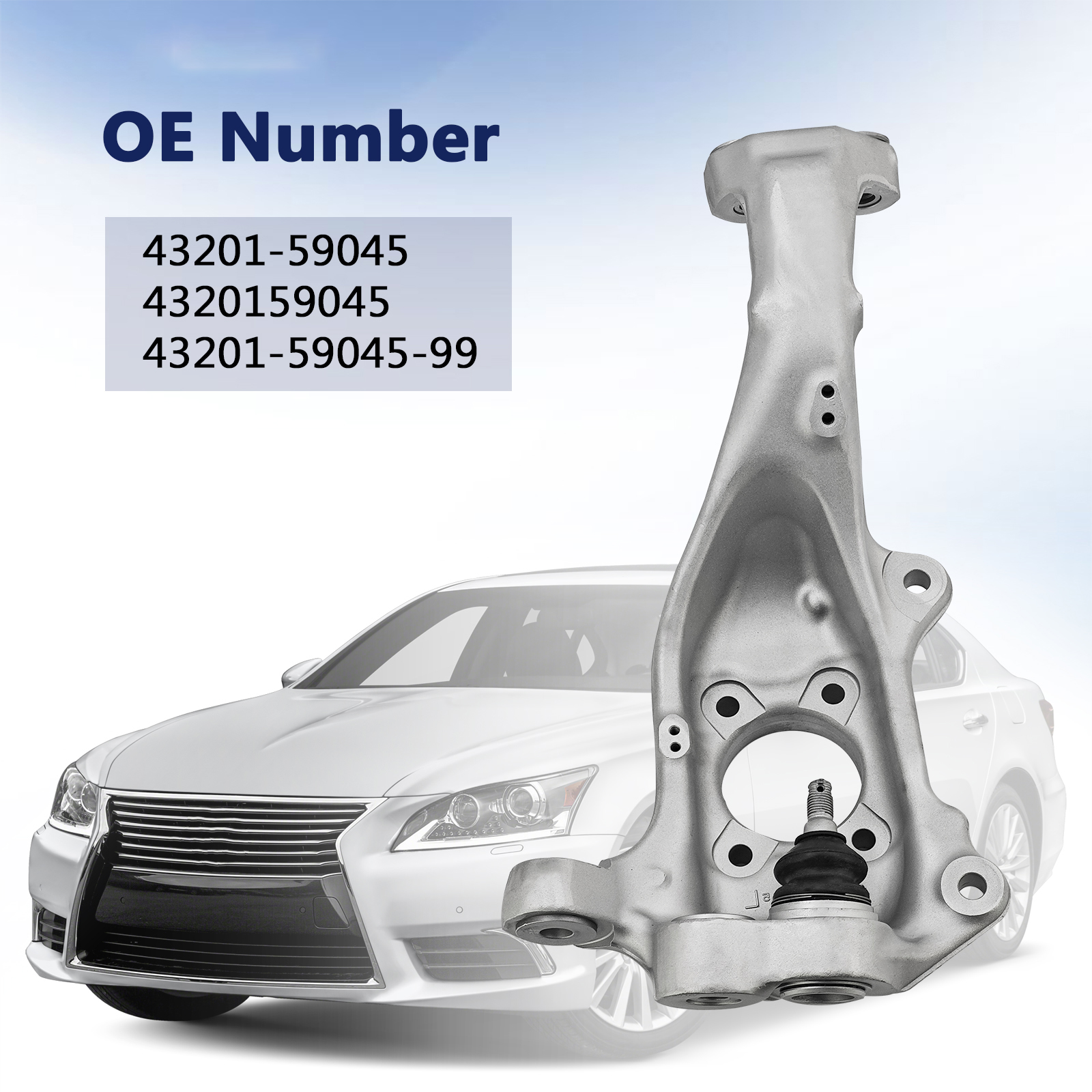 Front Right Steering Knuckle Spindle with Ball Head for Lexus LS460 2007-2017