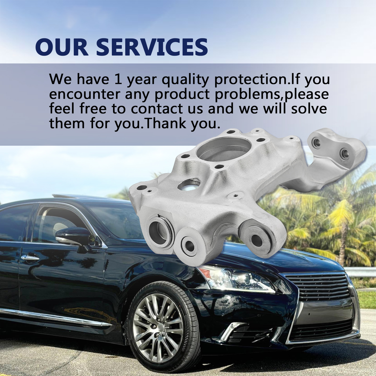 Front Right Steering Knuckle Spindle with Ball Head for Lexus LS460 2007-2017