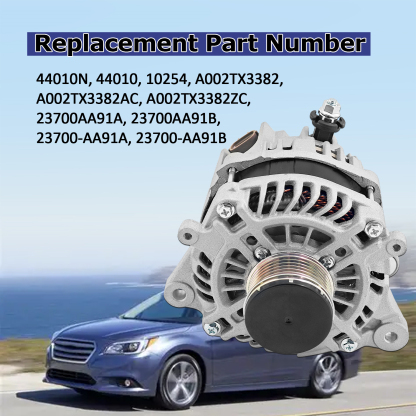 Alternator 12V 130A fit for Subaru Outback 2015-2017, Crosstrek 2016-2017, Legacy 2015-2017, 2.0L 2.5L, 6-Groove Pulley CW