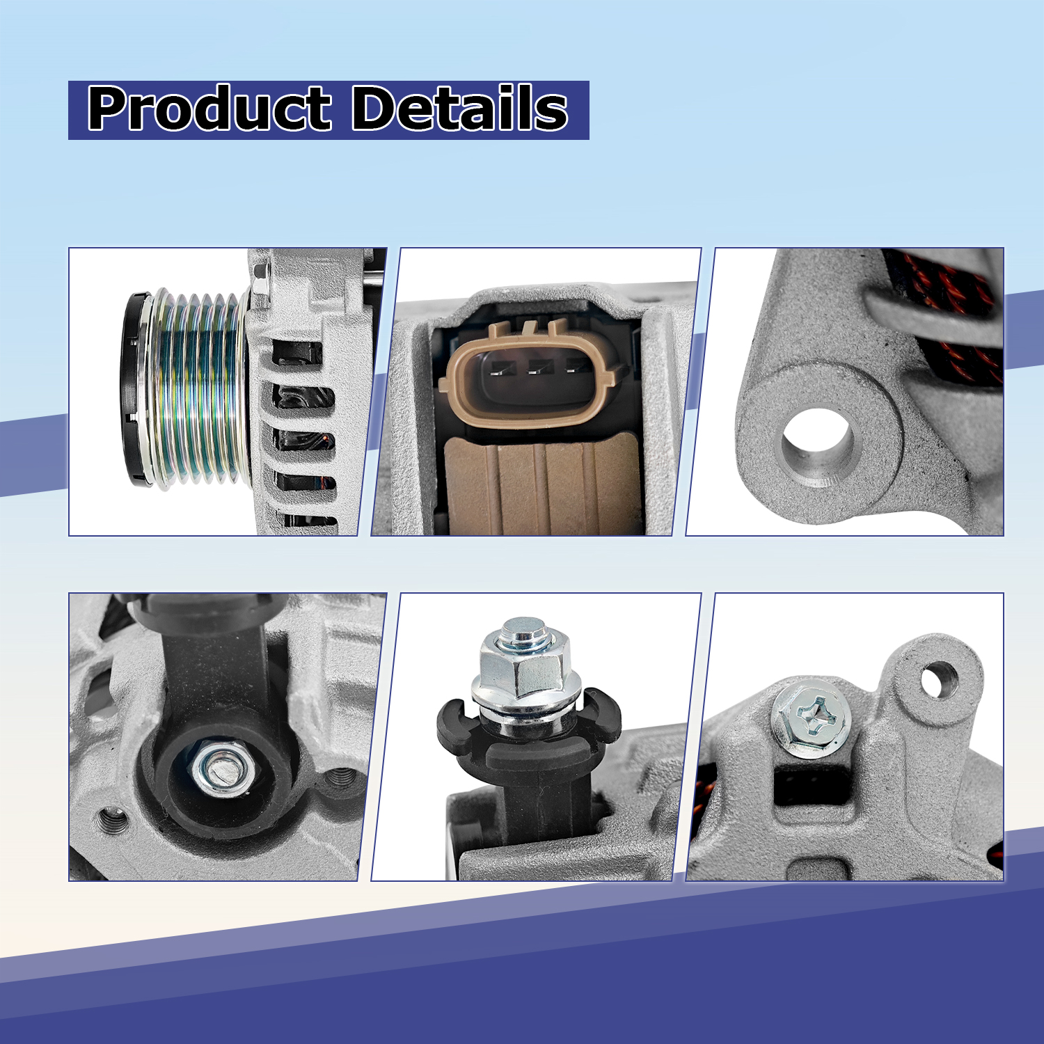 Alternator 12V 130A fit for Subaru Outback 2015-2017, Crosstrek 2016-2017, Legacy 2015-2017, 2.0L 2.5L, 6-Groove Pulley CW