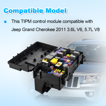 TIPM Fuse Box Control Module Compatible with 2011 Jeep Grand Cherokee 3.6L V6, 5.7L V8