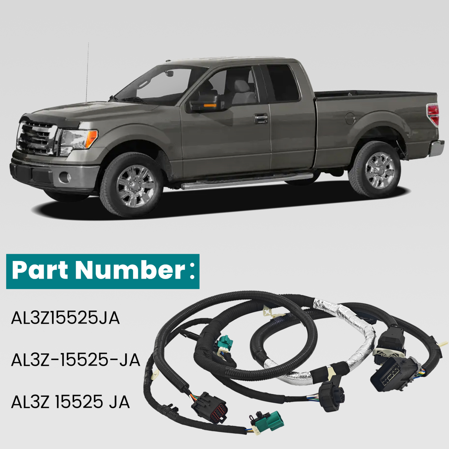 Transmission Wiring Harness w/Electric Transfer Case for Ford F-150 4.6L 5.4L 2010