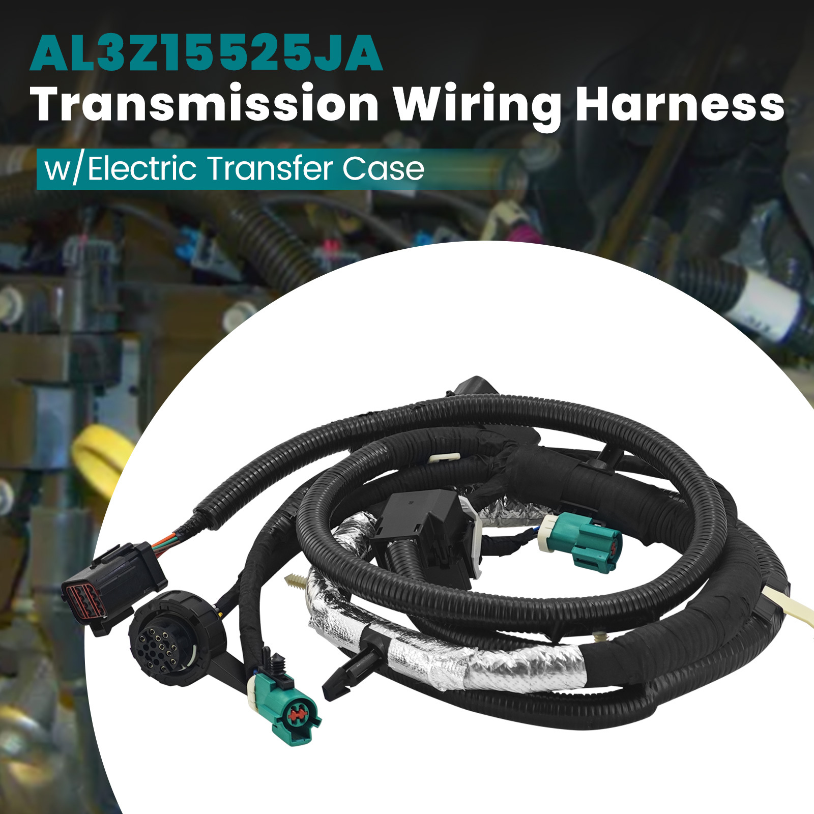 Transmission Wiring Harness w/Electric Transfer Case for Ford F-150 4.6L 5.4L 2010