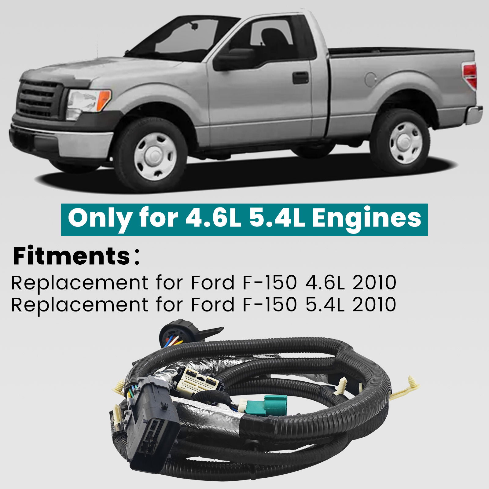 Transmission Wiring Harness w/Electric Transfer Case for Ford F-150 4.6L 5.4L 2010