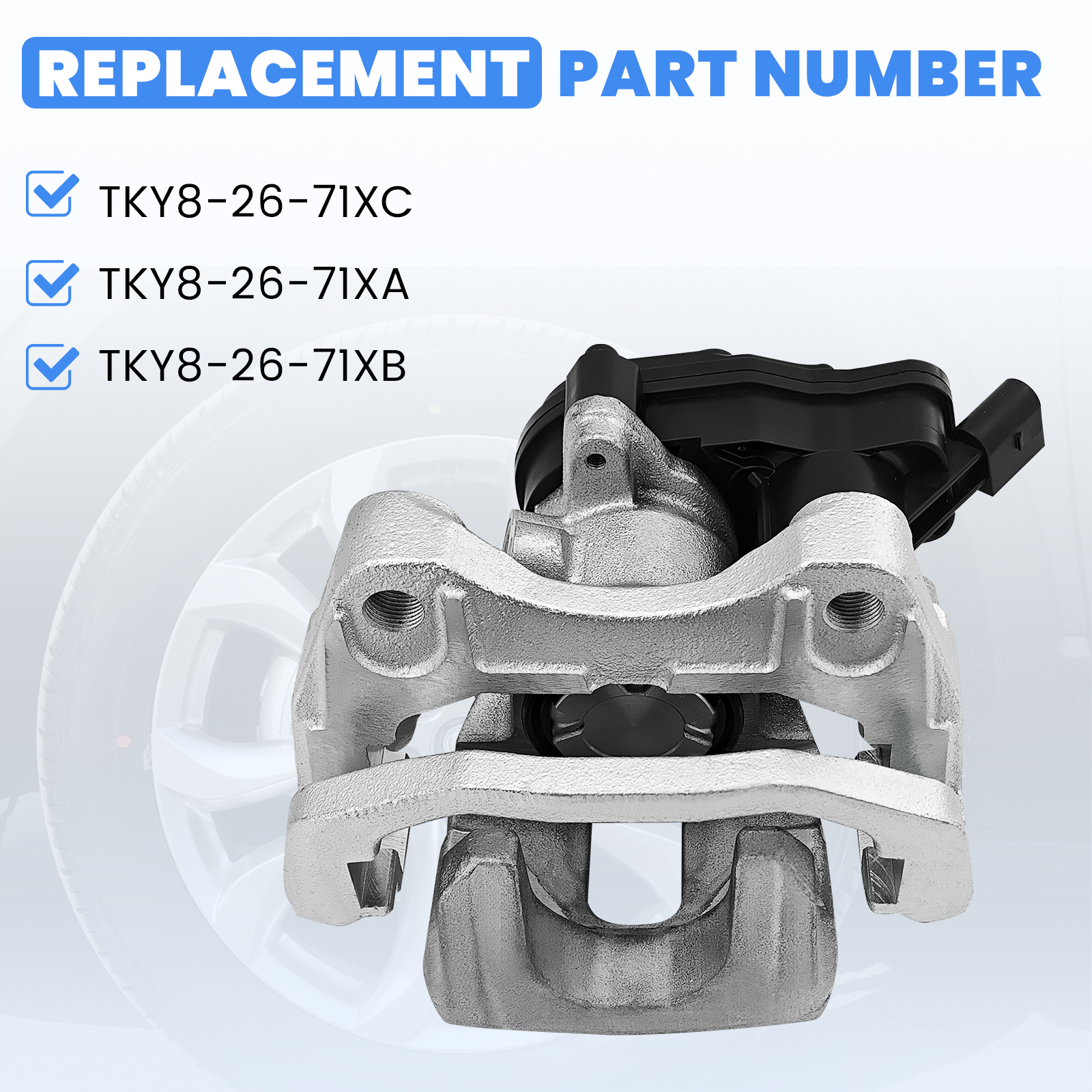 Rear Left Driver Side Disc Brake Caliper Assembly for Mazda CX-9 2.5L 2016-2023