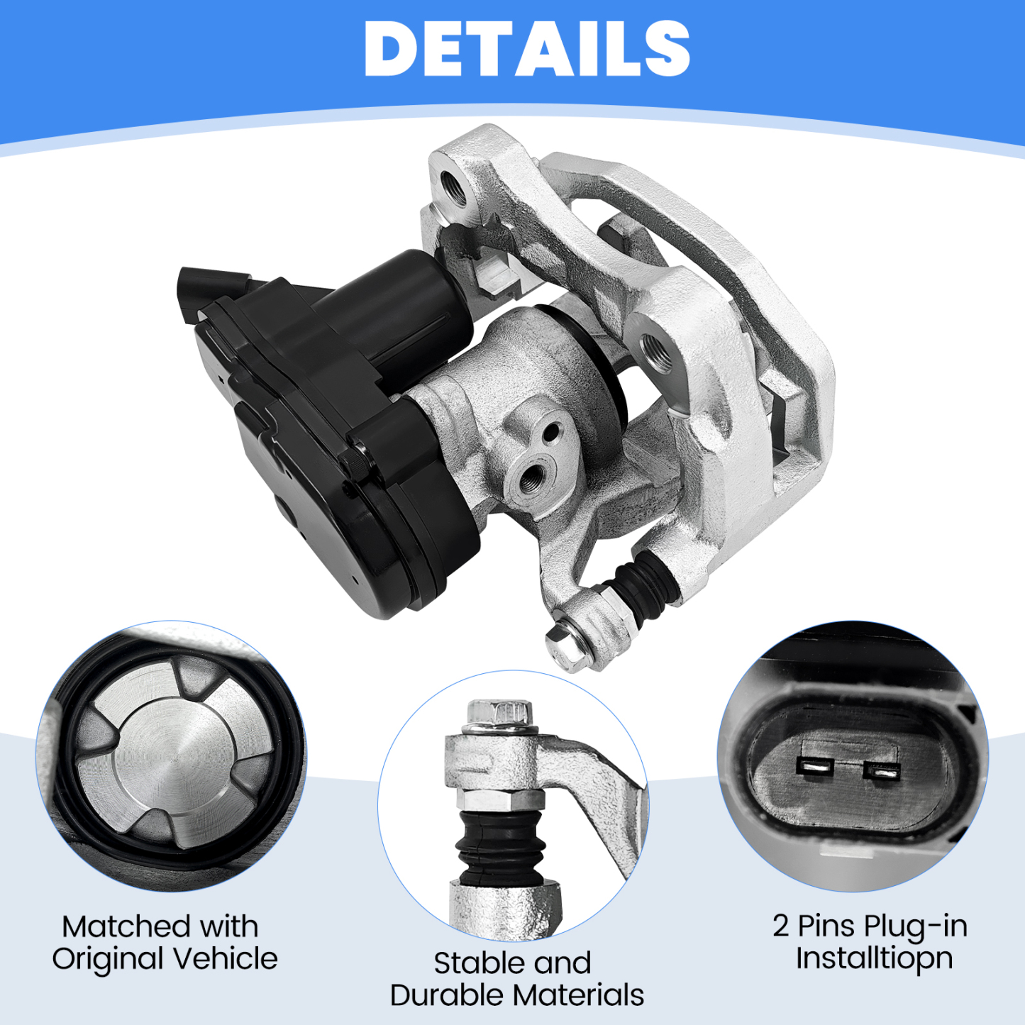 Rear Left Driver Side Disc Brake Caliper Assembly for Mazda CX-9 2.5L 2016-2023