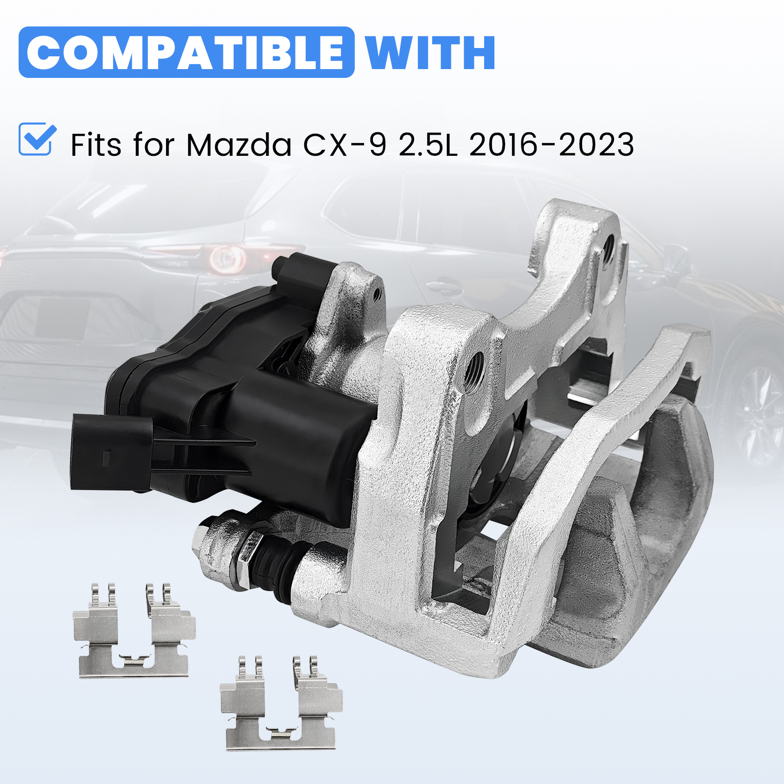 Rear Right Passenger Side Disc Brake Caliper Assembly for Mazda CX-9 2.5L 2016-2023